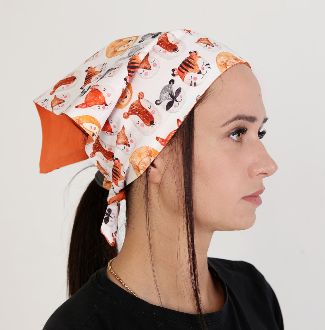 Funny print reversible bandana retro 90s bandana. Hair band Etsy