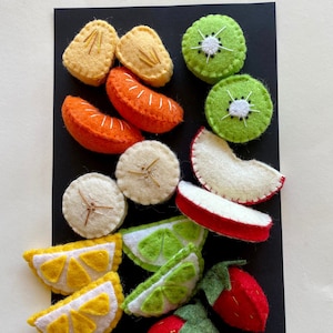 Felt Fruit/Felt Food/Felt Play Food/Pretend Food/Play Fruit/Play Kitchen/Toy Kitchen/Montessori/Preschool/Classroom