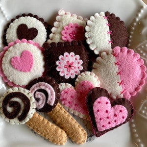 Felt Cookies/Felt Sugar Cookies/Felt Food/Felt Play Food