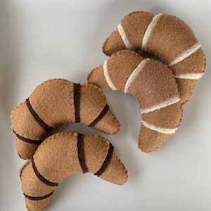 Felt Croissants/Felt Food/Felt Bakery/Croissants/Chocolate Croissants