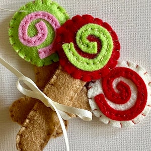 Felt Lollipops/Felt Food/Felt Treats/Felt Dessert/Play Food