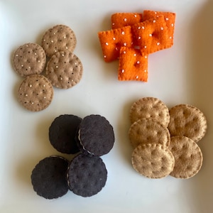 Hand Stitched Felt Play Food Crackers: Ritz, Oreos, Cheez-its