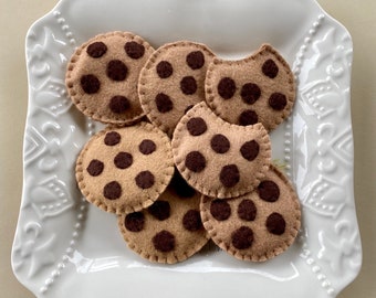 Felt Play Cookies/Felt Chocolate Chip Cookies/Play Food