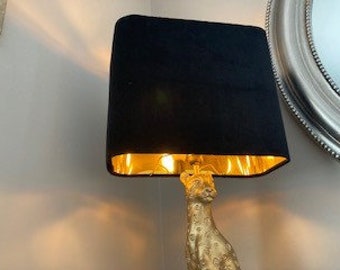 Black Gold Lampshade Black Gold Lampshade, Black Rectangular Lamp Shade With Gold Lining Paper