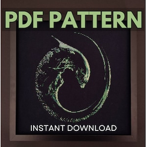 Xenomorph Cross Stitch PDF Pattern