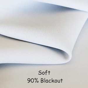 Soft 90% Blackout Lining White by the yard, Drapery Blackout Lining, Curtains Blackout Lining