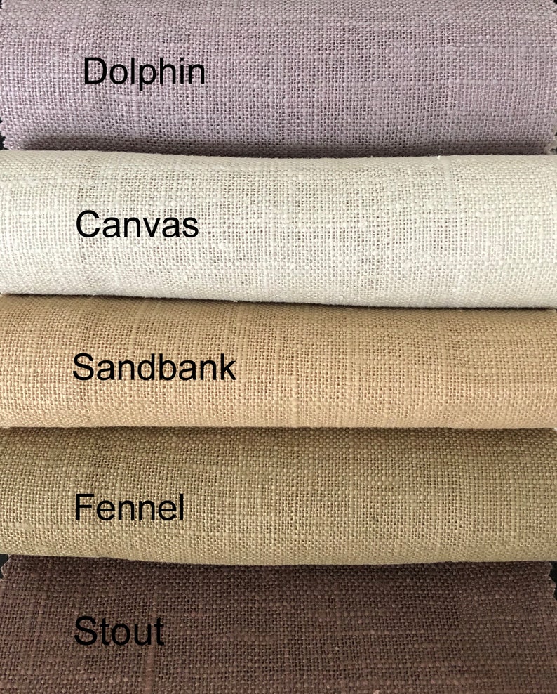 Earthy 100 Linen Curtains Fabric Swatches Collection Etsy