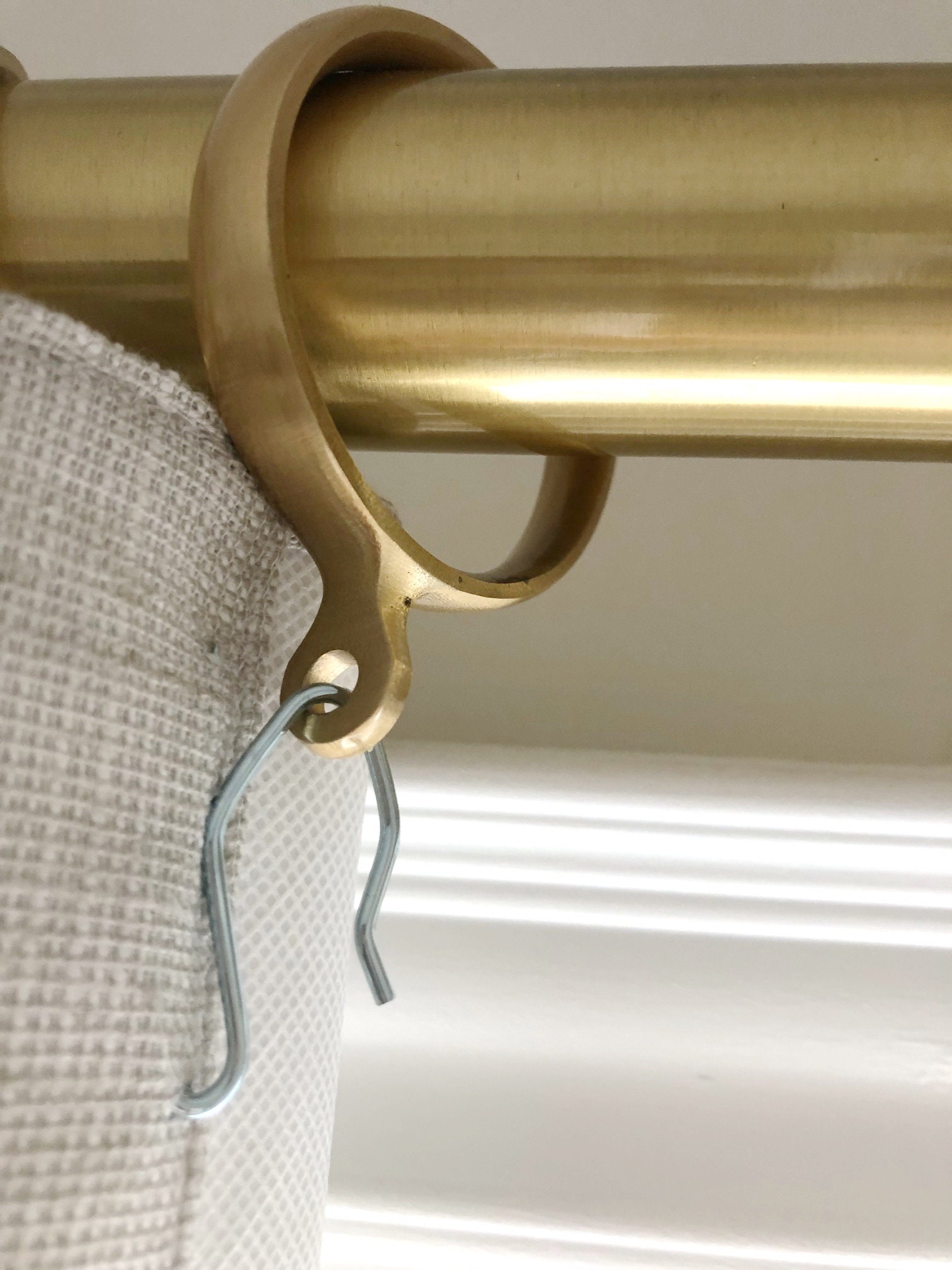 Solid Brass Drapery Rings | Satin or Polished Finish | Fits All Rod ...