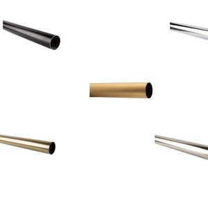 Metal Drapery Rods 1 1/8" diameter , Custom Length,  Metal Drapery Rods