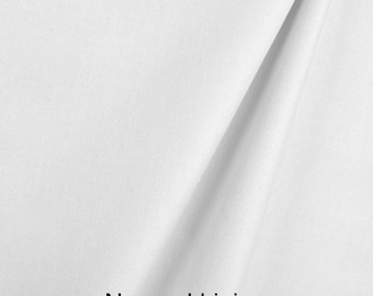 White Napped Drapery Lining Fabric: 50% Cotton, 54" Wide, Water & Stain Resistant