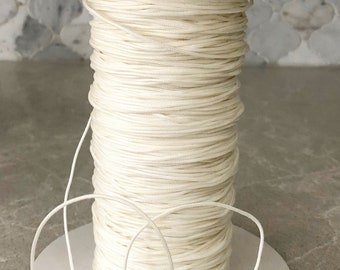Roman Shade Lift Cord 1.4 mm: White Polyester DIY Cord