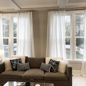 Waves Custom Sheer Curtains, Sheer Curtain Panels, Sheer Drapes, Pinch Pleat Drapery, French Pleat Drapes, Linen Sheer