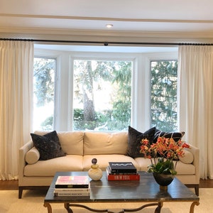 Peak Everest - Custom Cotton Blend Curtains, Pinch Pleated Drapes, French Pleated Drapes, Inverted Pleats, Blackout Drapery Panels available