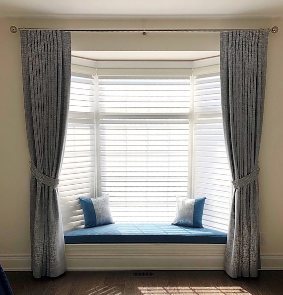 Valencia Custom Natural Drapery Panels Pinch Pleated Etsy