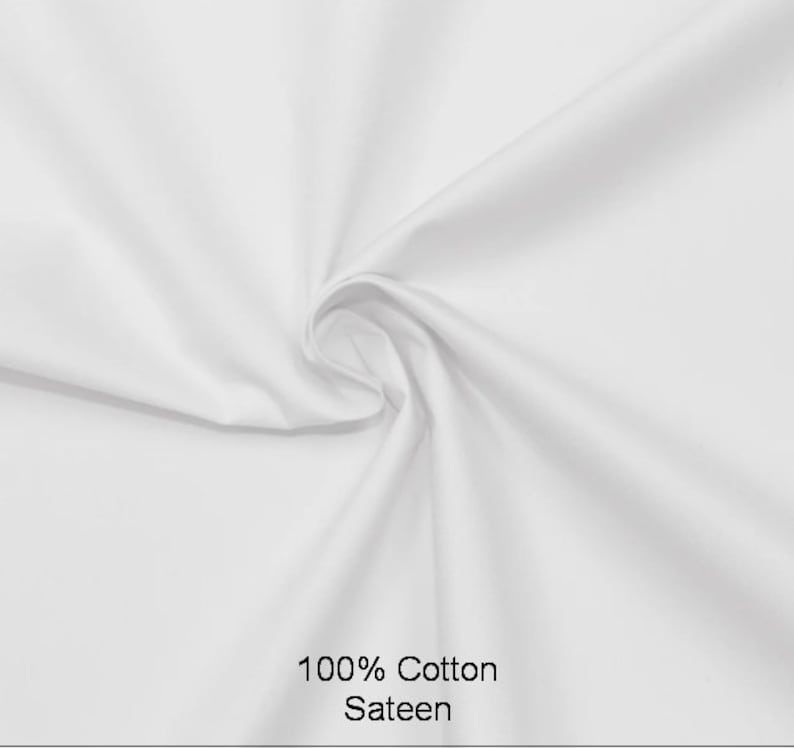 100 Cotton Lining Sateen White by the Yard Drapery Lining Etsy