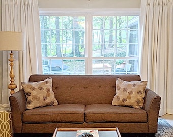 Manhattan - Custom Linen Look Curtains with Pleats or Grommets, Blackout Drapes available
