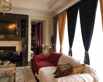Paramount Luxury Velvet Custom Drapery Panels, Pinch Pleated Drapes, French Pleats, Blackout Curtains, Drapery Panels with Grommets