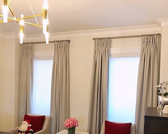 Carnival - Cotton Linen Blend Curtains: Pinch Pleat Blackout Drapery