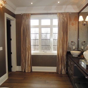 Silkroad - Custom 100% Silk Drapery Panels, Pinch Pleated Drapes, French Pleats, Inverted Pleats, Blackout Curtains, Drapery Panels