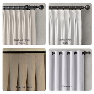 Please Add Pinch Pleats, French Pleats, Grommets, Beaded Weight Tape or Ripple Fold Style to Drapery Panels