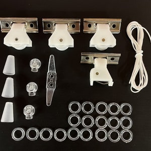 Roman shade DIY supply kit, Cord Lock, Cord Pulleys, Rings, Tassels, Lift Cord, Adjustable Shade Orbs