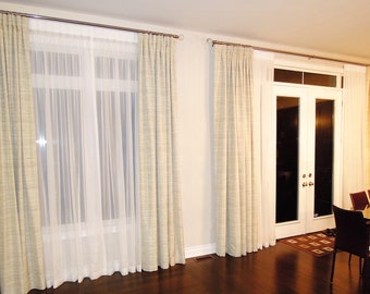 Silky - Faux Raw Silk Curtains: Pinch/French Pleated, Blackout Curtains