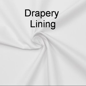 Peut inclure: Tissu de doublure pour draperie blanc, un matériau lisse, doux et léger.
