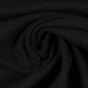 Smooth cuff black - plain cuff fabric - tubular fabric - Oeko-Tex Standard 100