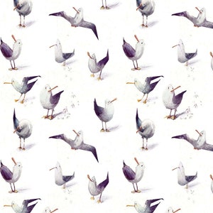 Jersey fabric - Seagulls Berta & Bo