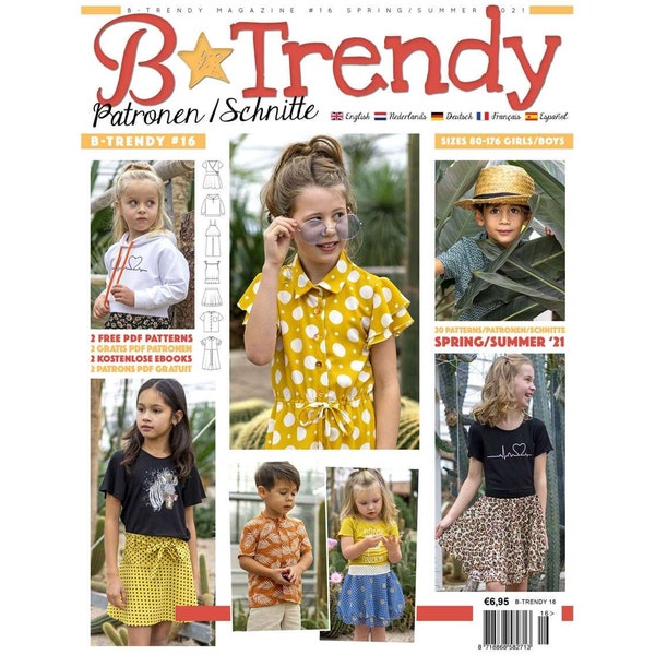 Zeitschrift B-Trendy #16 - Mädchen, Jungs, Gr. 80-176 Nähen Schnittmuster