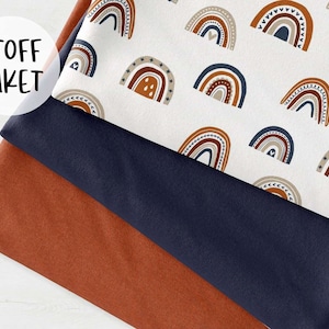 Fabric Pack - Rainbow terracotta,navy