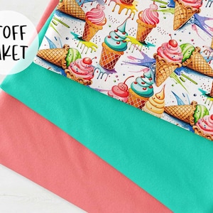 Stoffpaket - Eis - bubblegum,hell