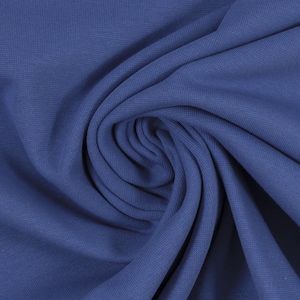 Smooth cuff blue - plain cuff fabric - tubular fabric - Oeko-Tex Standard 100
