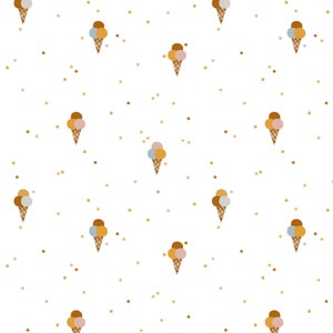 Jersey Stoff - Mini Eistüten & Streusel