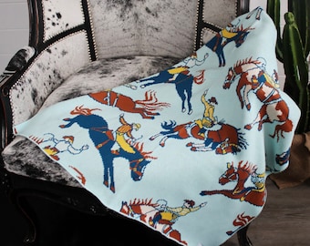Toughies Bronc Knitted Blanket