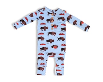 Gilmer Henley Long Sleeve Romper