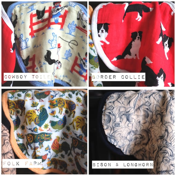 CLEARANCE - 2 in 1 Burp Cloth & Bib