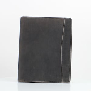 American Bison hunter leather padfolio, Distressed leather travel pad, Minimalist business organizer, Travel storage accessory, Teacher gift