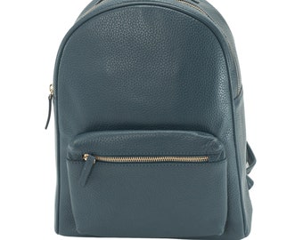 Large Leather Minimalist Backpack with Top Handle