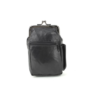 Portasigarette in pelle con tasca per accendino, Portamonete con chiusura a torsione, Portamonete in stile vintage, Portamonete in pelle, Regalo per lei