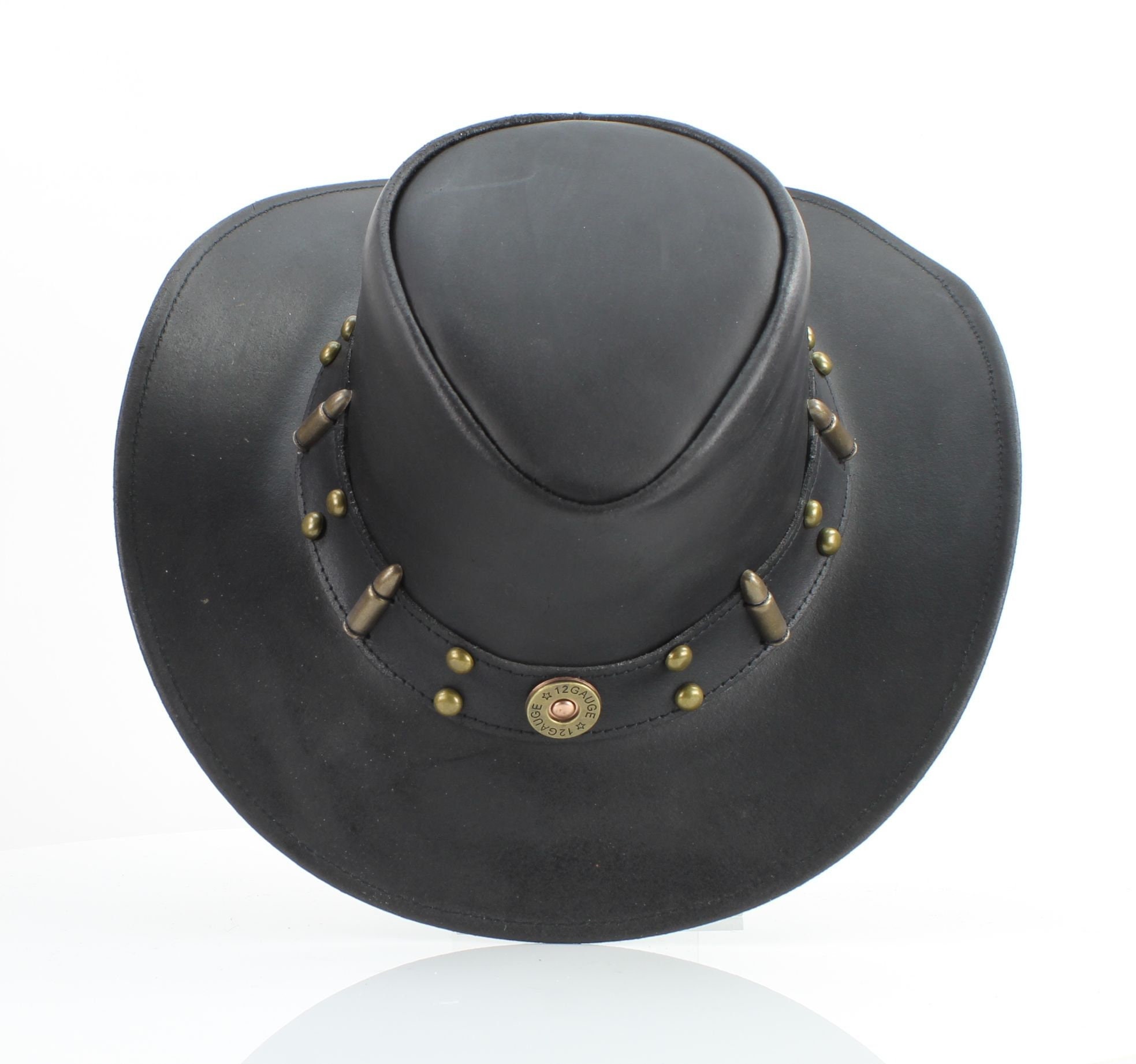 New Custom Made Leather Western Hat. SZ XS and matching belt. ZEEKSTAR Premium Handcrafted Leather Cowboy Hat with  main image 2