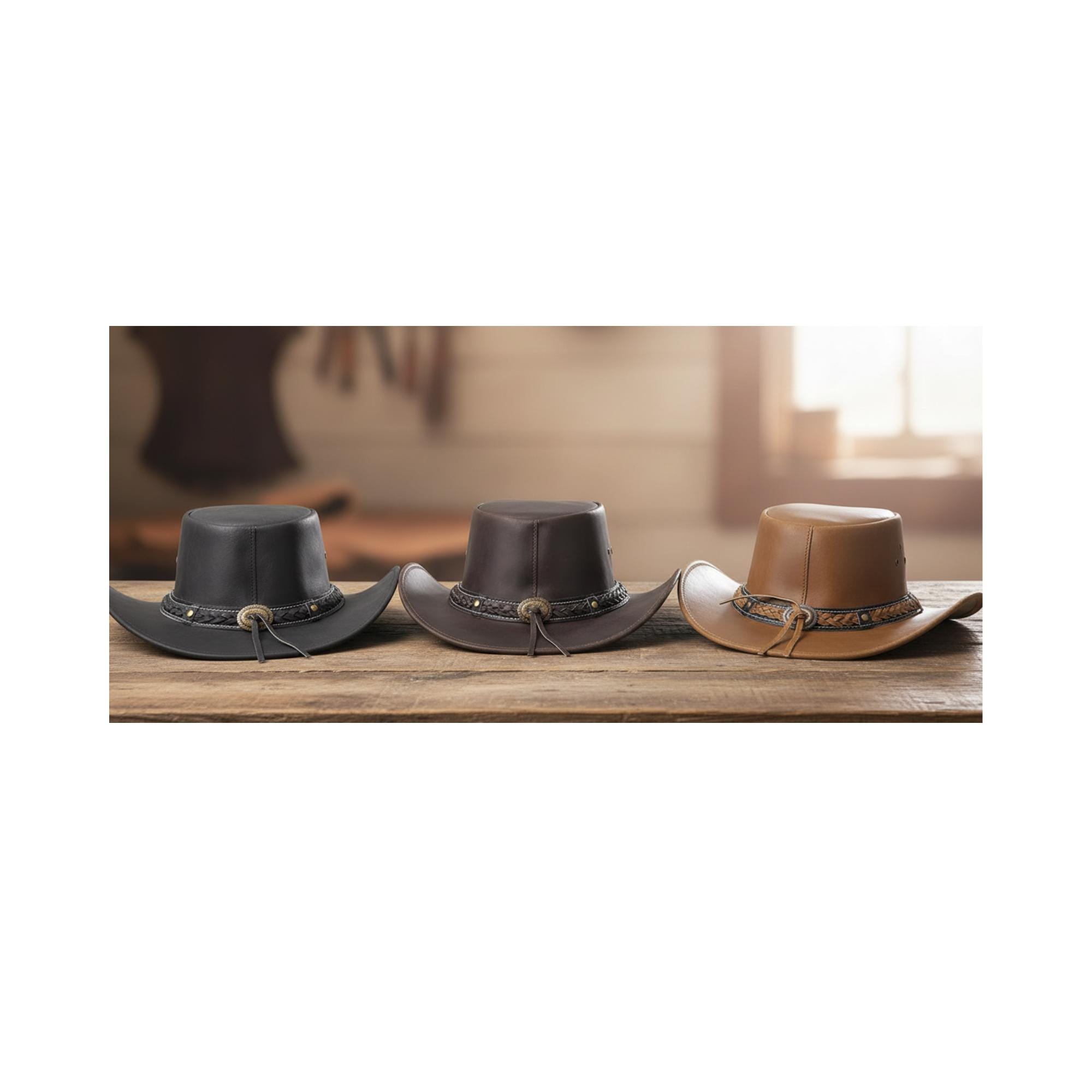 2797301 Stetson CHAPEAU WESTERN BUFFALO LEATHER BRUN unisexe | la joya- western