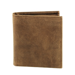 Carteira RFID Hipster Bifold em Marrom, Presente para Ele