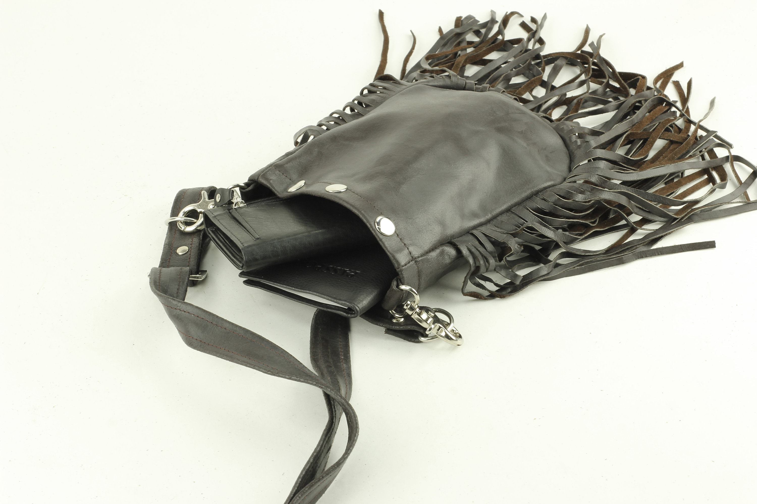 Small Fringe Leather Crossbody Bag Leather Fringe Purse Etsy