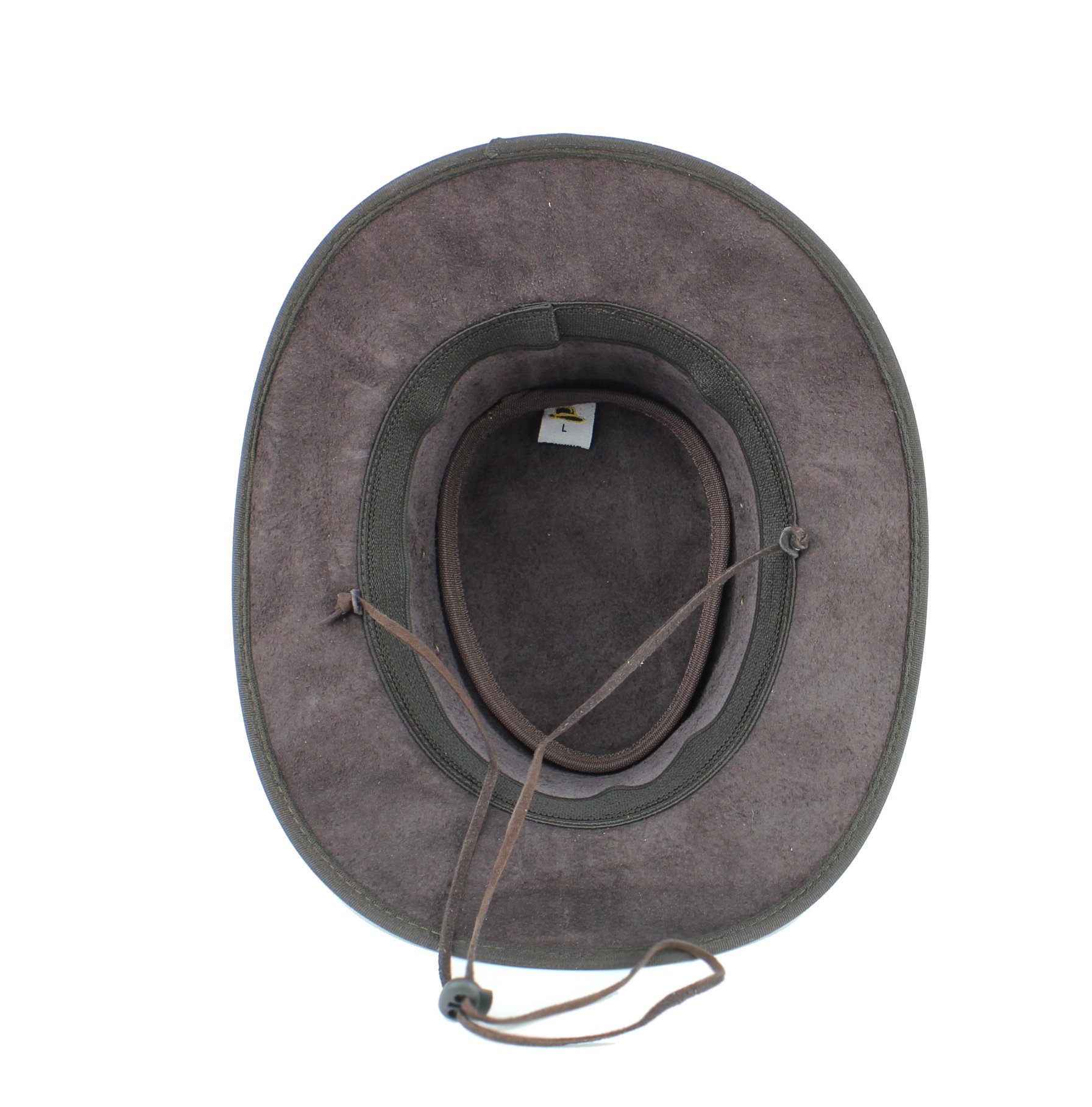 Chapeau de cowboy occidental, feutre marron, bande en cuir