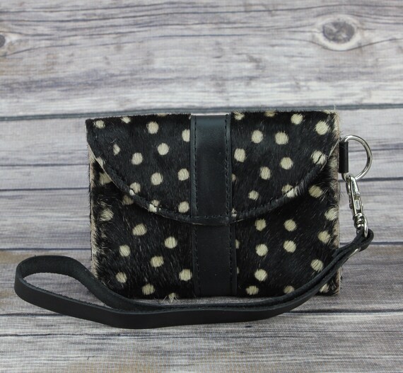 Pelo de lunares en monedero de piel protección RFID Etsy España