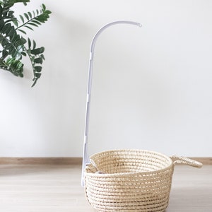Crib baby mobile attachment\Plastic Mobile Arm/Holder.White baby mobile stand\nursery mobile stand
