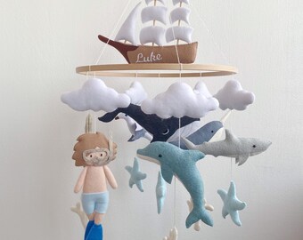 ocean themed baby mobile