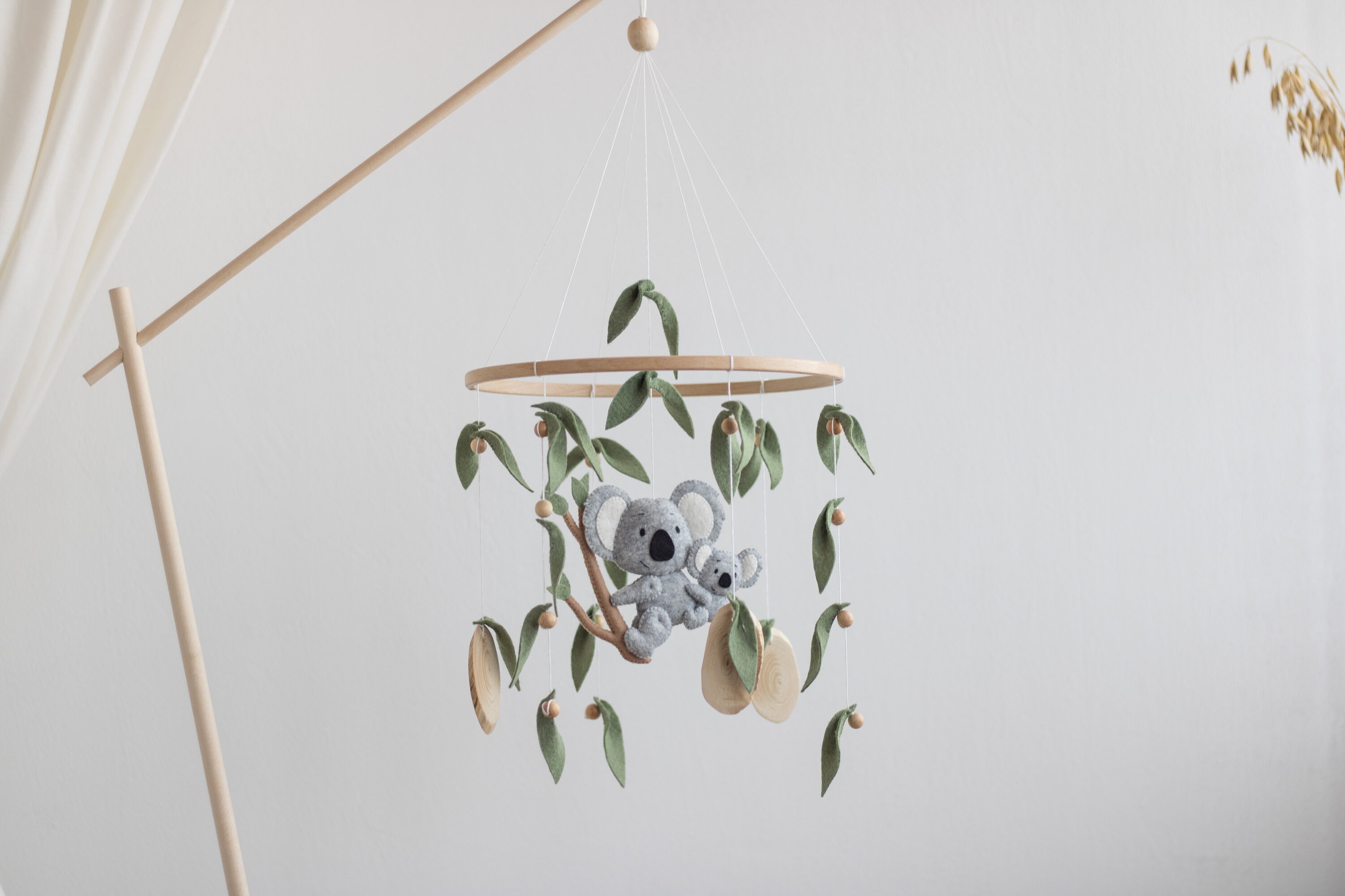 Koala Baby Mobile, Australie Felt Animals Hanging Baby Nursery Koala Décor, Shower Gift