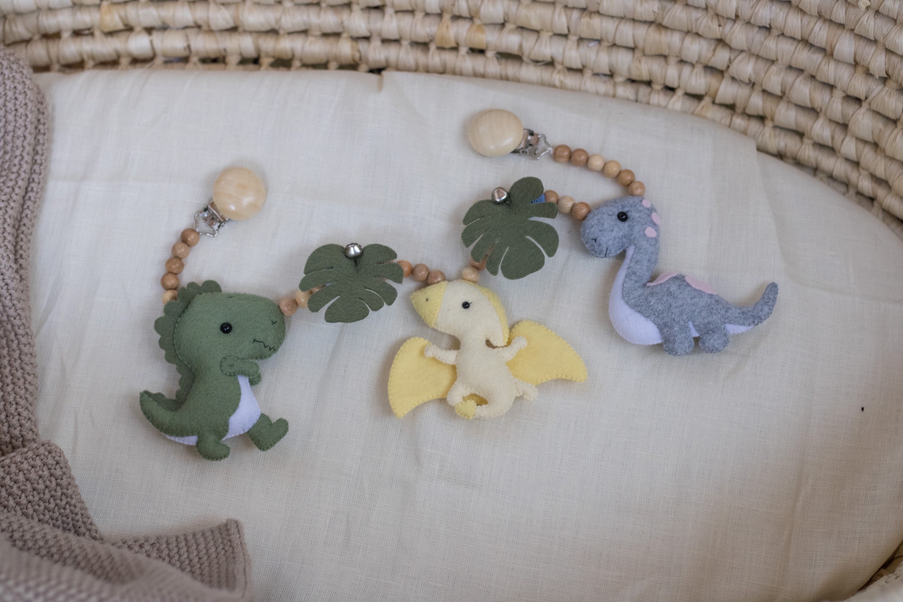 Dinosaur Pram Garlandhanging Stroller Toysgender Neutral Etsy